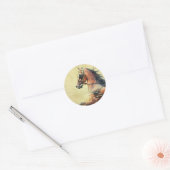 Hackney Pony Ronde Sticker (Envelop)