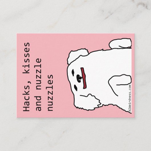 Hacks Kisses en Nuzzles - AI-Valentijn Informatiekaartje (Voorkant)