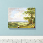Hackwood Park, Hampshire (olie op canvas) Canvas Afdruk (Insitu (Houten vloer))