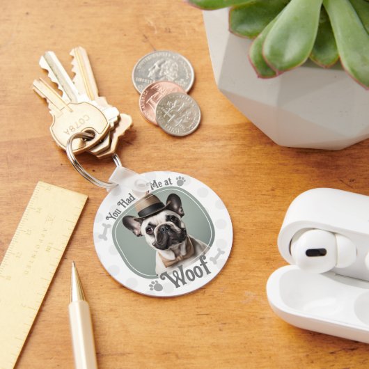 Had me bij Woof Pet Dog Foto Sleutelhanger (Bureau)