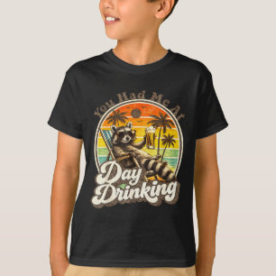 Had op dag drinken grappige retro strand zomer t-shirt