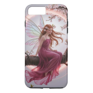 Hada mágica entre flores de cerezo – Ilustración d iPhone 8 Plus / 7 Plus Hoesje