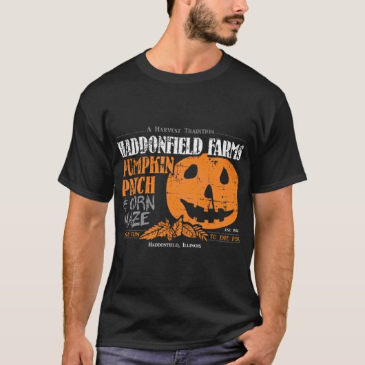 Haddonfield Boerderijen Pumpkin Patch T-shirt (Voorkant)