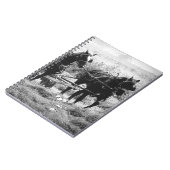 Haden in zwart-wit notitieboek (Linkerzijde)