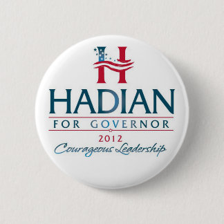 Hadian voor gouverneur ronde button 5,7 cm