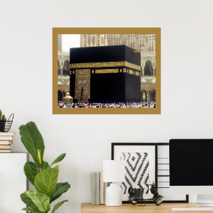 Hadj pelgrims aan de Ka'aba, Mekka, Saoedi-Arabië Poster