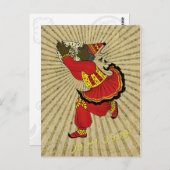 Hadji Firuz Solar Rays Eid e Noruz Briefkaart (Voorkant / Achterkant)