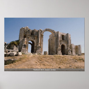 Hadrians Arch, Jerash, Jordanië Poster