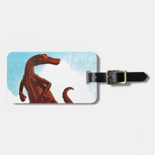 Hadrosaurus Dinosaur Bagagelabel