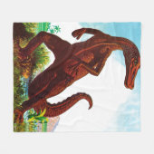 Hadrosaurus Dinosaur Fleece Deken (Voorkant (Horizontaal))
