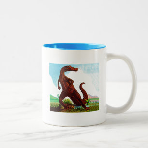 Hadrosaurus Dinosaur Tweekleurige Koffiemok