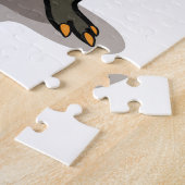 Hadrosaurus dinosaurus gekleed als een Punk. Legpuzzel (Zijkant)