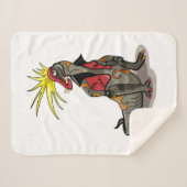 Hadrosaurus dinosaurus gekleed als een Punk. Sherpa Deken (Voorkant (horizontaal))