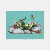 Hadrosaurus ontspannen in een jacuzzi. fleece deken (Voorkant (Horizontaal))