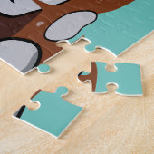 Hadrosaurus ontspannen in een jacuzzi. legpuzzel (Zijkant)