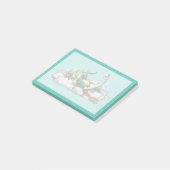 Hadrosaurus ontspannen in een jacuzzi. post-it® notes (Schuin)