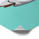 Hadrosaurus ontspannen in een jacuzzi. poster (Hoek)