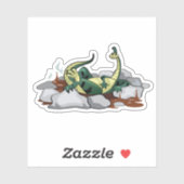 Hadrosaurus ontspannen in een jacuzzi. sticker (Vel)