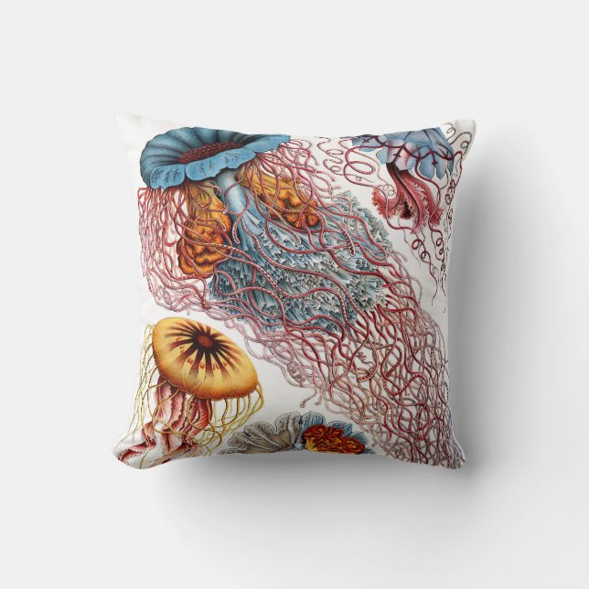 Haeckel ~ Jellyfish Cushions Kussen (Voorkant)
