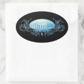  Haeckel Jellyfish Ovale Sticker (Tas)