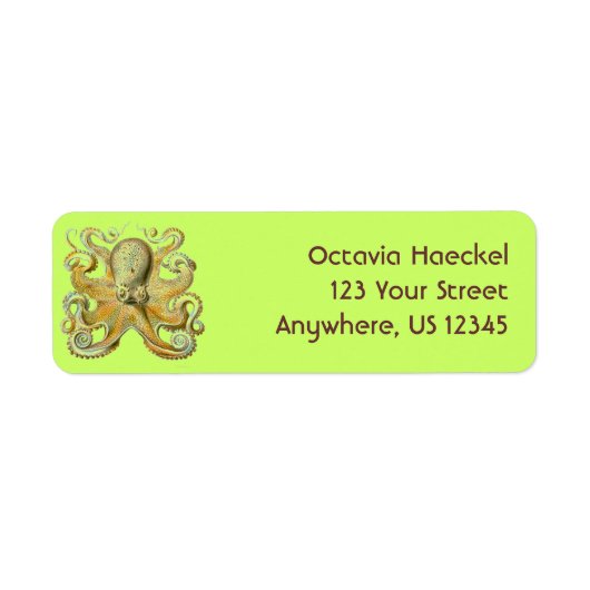 Haeckel Octopus Etiket (Voorkant)