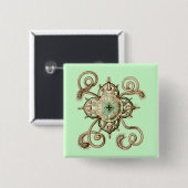 Haeckel Vierkante Button 5,1 Cm (Voorkant /achterkant)