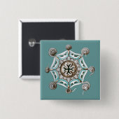 Haeckel Vierkante Button 5,1 Cm (Voorkant /achterkant)