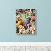 Haeckel Zee Anemone Ocean Life Natuur Kunst Schild Canvas Afdruk (Insitu (Houten vloer))
