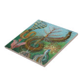 Haeckel Zee Worms Ceramics Tegeltje (Zijkant)