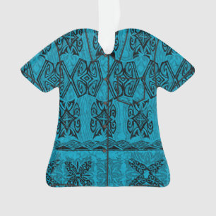 Haena Beach Hawaiian Primitive Tapa Aloha Shirt Ornament