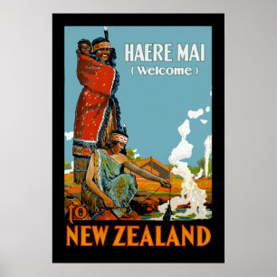 Haere Mai (Welkom) in Nieuw-Zeeland Poster