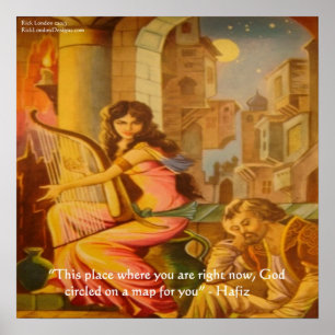 Hafiz "Gods Cirkel" Wijsheid Quote Poster