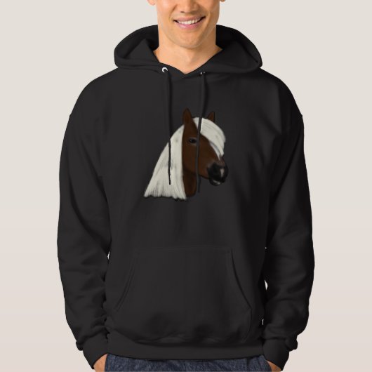 Haflinger Horse Head Cute Horse Rider Hoodie (Voorkant)