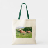 Haflinger Horses Cute Foals run Funny Animal Photo Tote Bag (Achterkant)