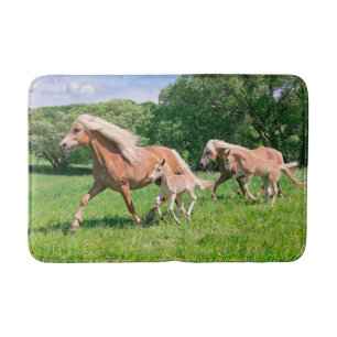 Haflinger Paarden met Leuke Veulenloop Grappige Fo Badmat