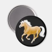 Haflinger Palomino Magnet noir (Recto/Verso)