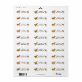Haflinger Palomino Paard Label (Full Sheet)
