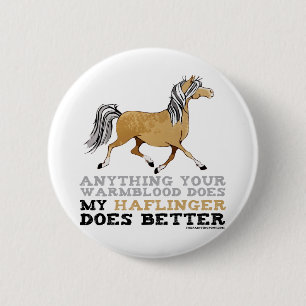 Haflingers doen het beter ronde button 5,7 cm