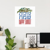 Hag Sukkot Sameach - Happy Holiday of Sukkot Poster (Thuiskantoor)