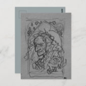 Hag Witch Sketch tekening Briefkaart (Voorkant / Achterkant)