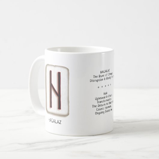 Hagalaz RuneStone Mug (Devant gauche)