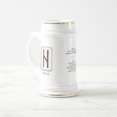 Hagalaz RuneStone Stein Bierpul (Voorkant links)