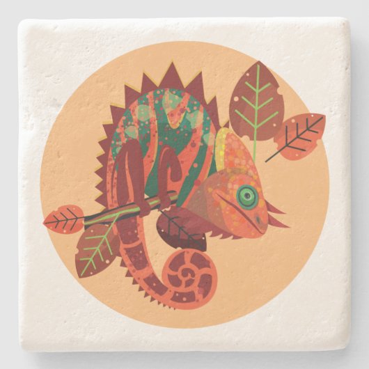 hagedis 4 Steengesteente Onderzetter (Voorkant)