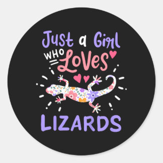 Hagedis Gewoon Een Meisje Hagedissen Cadeau Ronde Sticker