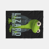 Hagedis heeft een geweldige jeans grappige retro d fleece deken (Voorkant (Horizontaal))