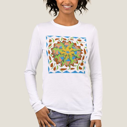 Hagedis Mandala Tri-Blend Shirt (Voorkant volledig)