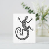 hagedis- of salamander-doodle briefkaart (Staand voorkant)