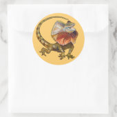 hagedis ronde sticker (Tas)