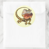 hagedis ronde sticker (Tas)