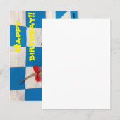 ☆hagedis verjaardagskaart ☆ briefkaart (Voorkant / Achterkant)